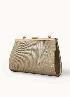 front Glitter Pleated Handbag