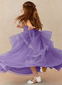 Azazie Sofia Flower Girl Dresses Tahiti A-Line Beaded Tulle Dress image2