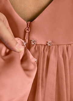 Azazie Solia Flower Girl Dresses MAI TAI Ball-Gown Bow Tulle Dress image8