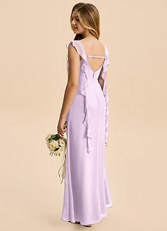 Azazie Cindy Junior Klä av A-Line i Chiffong Rynkad image2