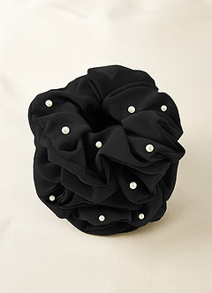 front Bridesmaid Chiffon Pearl Over Size Scrunchie
