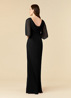 Azazie Magdalene Mère de la mariée Robes Robe Fourreau en Maille Paillettes Noir image3