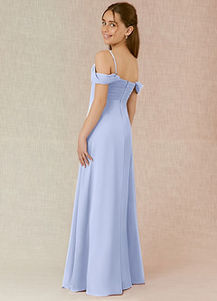 Azazie Kaitlynn Junior Ice A-Line Off the Shoulder Chiffon Dress image5