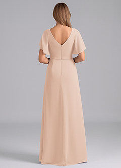 Azazie Ambrosia Brautjungfernkleider A-Linie Plissee Chiffon Kleid Englisches Rosa image6