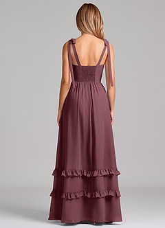 Azazie Anastacia Bridesmaid Dresses Sangria A-Line Sweetheart Neckline Chiffon Dress image2