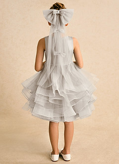 Azazie Tinie Flower Girl Dresses Frost Ball-Gown Bow Tulle Dress image6