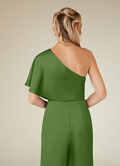 Azazie Hagretta Mother of the Bride Dresses Basil Jumpsuit/Pantsuit Stretch Satin Dress image8