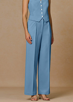 front Rowan Steel Blue Refined Weave Performance pants