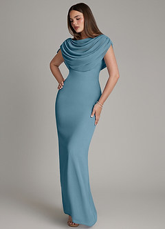 Azazie Hadley Bridesmaid Dresses Bermuda Mermaid Pleated Chiffon Dress image8