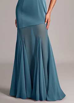 Azazie Uma Vestidos de damas de honor Vestido de Bermudas de Gasa de Corte Sirena Convertible con Sin tirantes image6