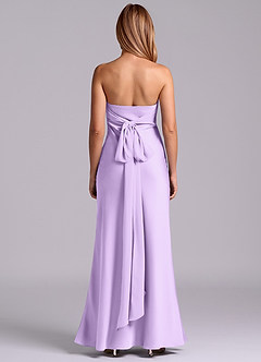 Azazie Ailanie Brudtärnklänningar Klä av Tubklänning i Stretch Satin Axelbandslös Lila image7