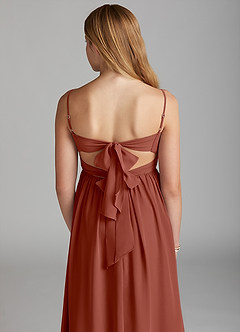 Azazie Zeya Junior Auburn A-Line Chiffon Dress image2