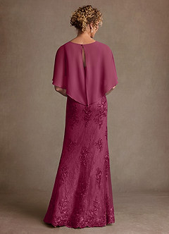 Azazie Amrita 신부의 어머니 드레스 인어 레이스 쉬폰 플로어 길이 드레스 image3