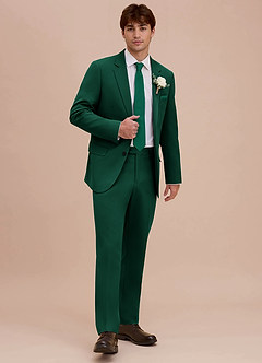 front Ethan Emerald Refined Weave Suit