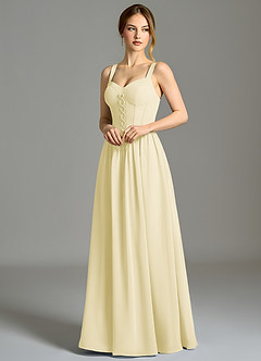 Azazie Porscha Suknie dla druhen Linia A Dekolt w kształcie serca Szyfon Do ziemi Sukienka image7