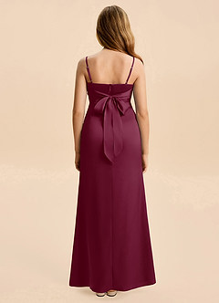Azazie Christen Junior Robe Fourreau en Satin extensible Plissée Mûre image5