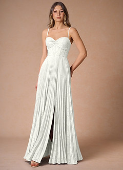Akiko White Pleated Maxi Dress image4