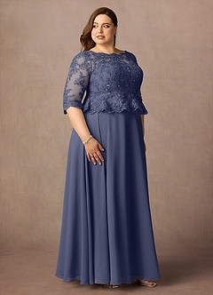 Azazie Averie Mother of the Bride Dresses Stormy A-Line Boatneck Sequins Chiffon Dress image18