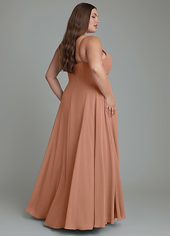 Azazie Amani Bridesmaid Dresses Bronzer A-Line Pleated Chiffon Dress image8