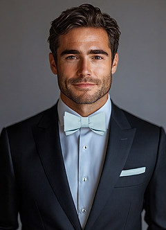 front Stretch Satin Bow Tie