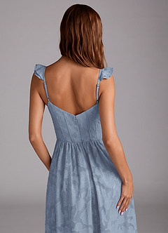 Denisse Powder Blue Corset Maxi Dress image7