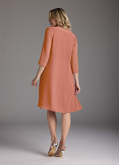 Azazie Shirley Mother of the Bride Dresses MAI TAI A-Line Scoop Pleated Chiffon Dress image3