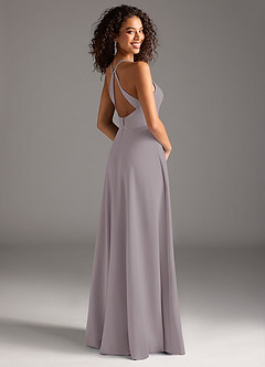 Azazie Davis Bridesmaid Dresses Dusk A-Line Pleated Stretch Crepe Dress image7