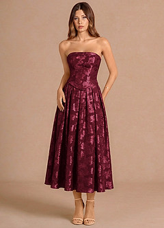 Petal Wine Midi Dress image6