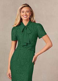 Azazie Carleannia Mother of the Bride Dresses Dark Green Mermaid Lace Chiffon Dress image5