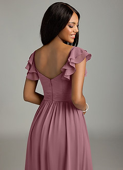 Azazie Anaya Brautjungfernkleider A-Linie Herzausschnitt Chiffon Kleid Amethyst image2