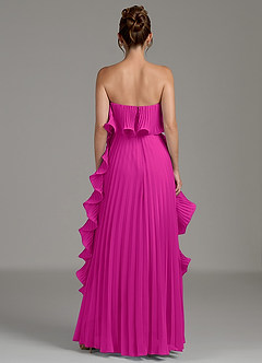 Azazie Alexia Bridesmaid Dresses Fuchsia A-Line Ruched Chiffon Dress image7