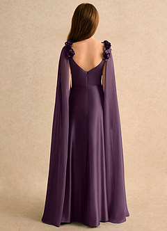 Azazie Rosita Girls Formal Flower Girl Klänningar Klä A-Line i Stretch Satin Plisserad image2