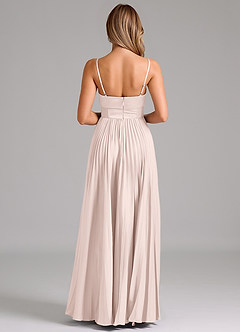 Azazie Akiko Bridesmaid Dresses Blushing Pink A-Line Sweetheart Neckline Stretch Satin Dress image2