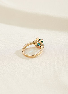 front Emerald and Crystal Ring