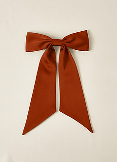 front Matching Color Stretch Satin Bow Hair Clip