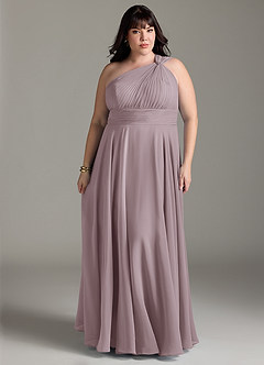 Azazie Charlize Bridesmaid Dresses Dusk A-Line One Shoulder Chiffon Dress image7