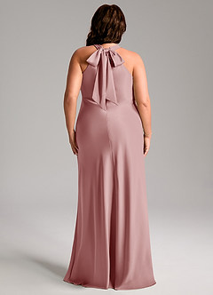 Azazie Doretta Bridesmaid Dresses Dusty Rose Mermaid Pleated Stretch Satin Dress image5
