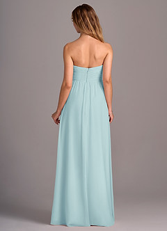 Azazie Joni Bridesmaid Dresses Sea Glass A-Line Strapless Chiffon Convertible Dress image5