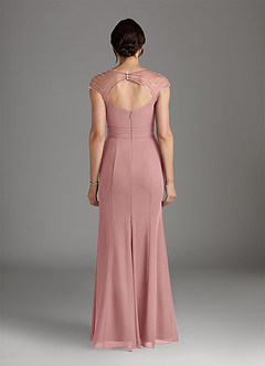 Azazie Blanchett Final Sale Dusty Rose Mermaid Sequins Chiffon Dress image5