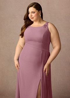 Azazie Galvan Mother of the Bride Dresses Vintage Mauve A-Line Sequins Chiffon Dress image13