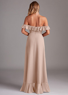 Azazie Lyra Bridesmaid Dresses English Rose A-Line Chiffon Convertible Dress image7