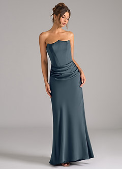 Azazie Debby Bridesmaid Dresses Twilight Mermaid Strapless Stretch Satin Convertible Dress image3