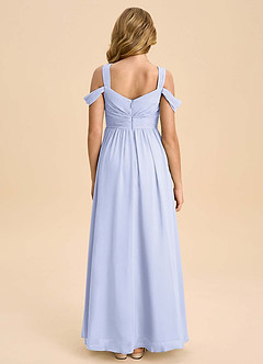 Azazie Lianne Junior Lavender A-Line Off the Shoulder Chiffon Dress image7