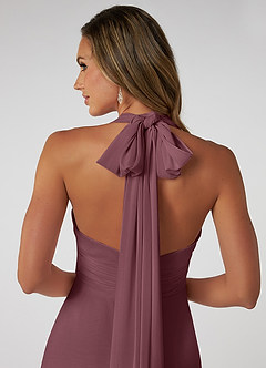 Azazie Fifi Bridesmaid Dresses Sangria A-Line Strapless Chiffon Convertible Dress image4