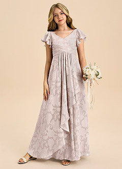 Azazie Omari Junior Klä av A-Line i Blommig Utbrändhet Plisserad image4