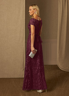 Azazie Dorit vestidos de madre de la novia Vestido de Cabernet de Encaje de Recto con Scoop image4