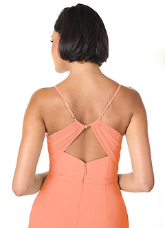 Azazie Blink laatste Uitverkoop Jurk van Chiffon met Kolom V-hals Zonsondergang image5