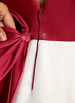 Azazie Eleni Sukienki dla dziewczynek sypiących kwiaty Suknia balowa Ukłon Tiul Długość kostki Sukienka image8