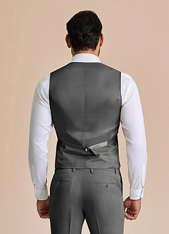 front William Carvão Colete de terno