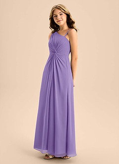 Azazie Brooke Junior Tahiti A-Line Side Slit Chiffon Dress image6